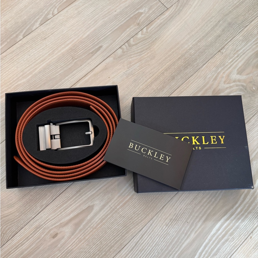 BRAND NEW Buckley belt in box! Cognac color men’s dress belt